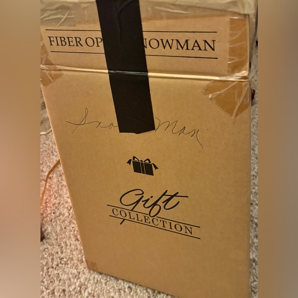 Avon Fiber Optic Snowman 15" Color Changing 2002 Bottle Brush Wreath - Picture 2 of 3